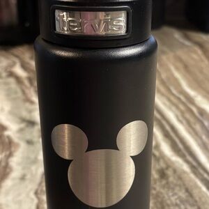 Tervis Black Tumbler with Silver Mickey Mouse